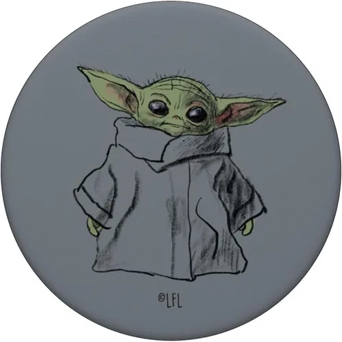Vista 3 de Star Wars The Mandalorian The Child Illustration PopSockets PopGrip: agarre intercambiable para teléfonos y tabletas