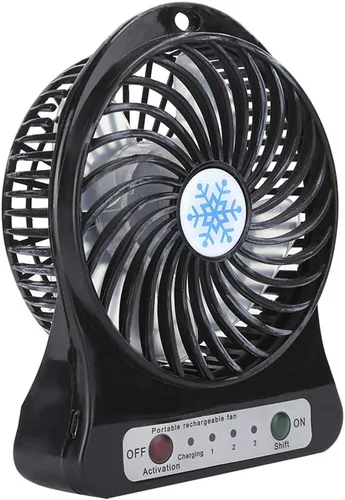 Vista 3 de Fabater Mini ventilador de escritorio recargable USB, ventilador de coche