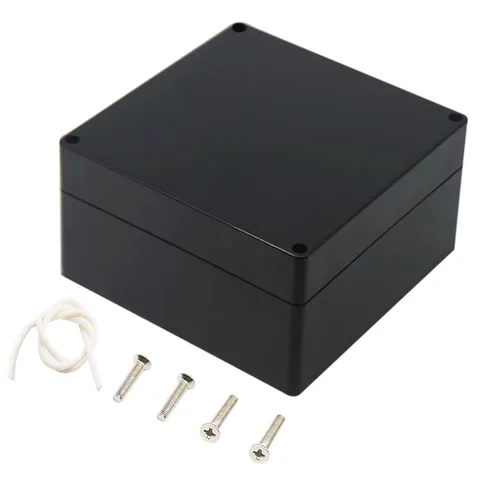 Vista 9 de Zulkit. - Caja de plástico impermeable ABS IP65. - Caja de derivación eléctrica - color negro.