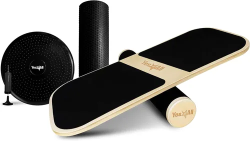 Vista 8 de Balance Board Trainer Wooden Set 3in1 - Black A. Gris/Negro