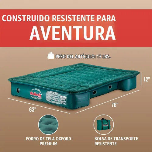 Vista 3 de Pittman Outdoors AirBedz Lite PPI PV202C - Colchón inflable de tamaño completo y corto de 6'-6.5' para cama de camión con bomba de aire DC con cable
