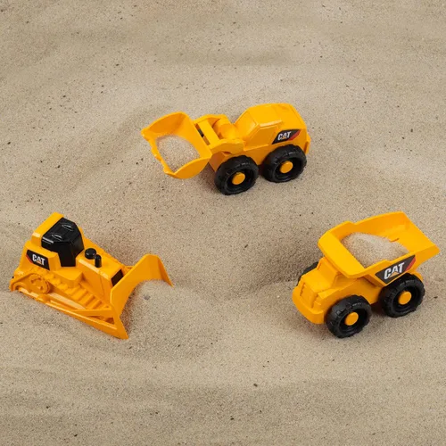 Vista 2 de Klein CAT Caterpillar Construction Site Mega Set, 3 piezas Bulldozer/Hauler/Loader, escala 1:50, edades 18 meses + Multicolor
