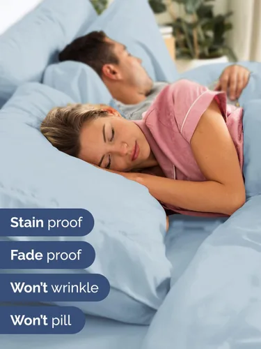Vista 146 de Extra Deep Twin XL Sheet Set - 3 Piece College Dorm Room - White 01-Blanco