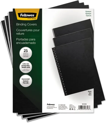 Vista 2 de Fellowes 5224901 - Cubiertas de presentación, lisas, 216 mm x 279 mm, color negro (25 unidades)