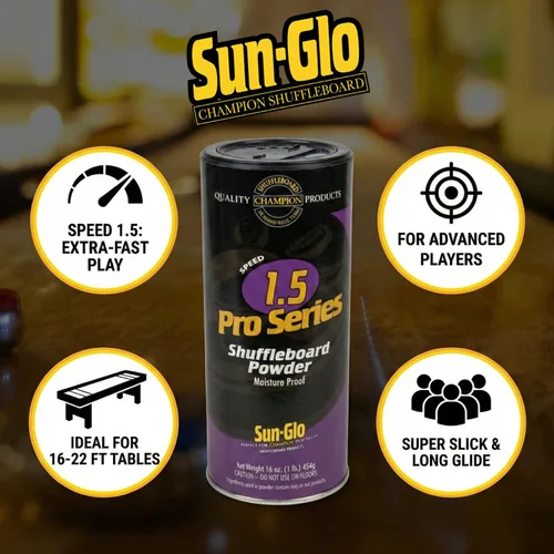 Vista 2 de Sun-Glo 1.5 Speed Pro Series - Cera en polvo para tejo (16 onzas, paquete de 3 latas)