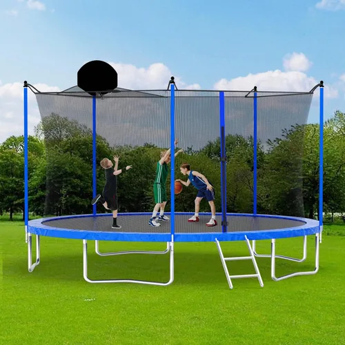 Vista 8 de Skepphlay - Trámpelines de 16 pies, 14 pies, 12 pies para exteriores para niños y adultos, trámpelin recreativo aprobado por ASTM, trámpelin redondo