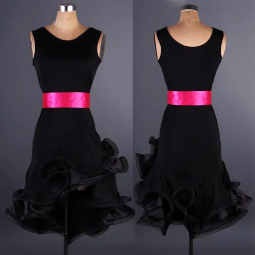 Vista 2 de KEFUAOIUHNA Nuevo vestido de baile de salón latino moderno vals de salsa estándar vestido largo # f101 8