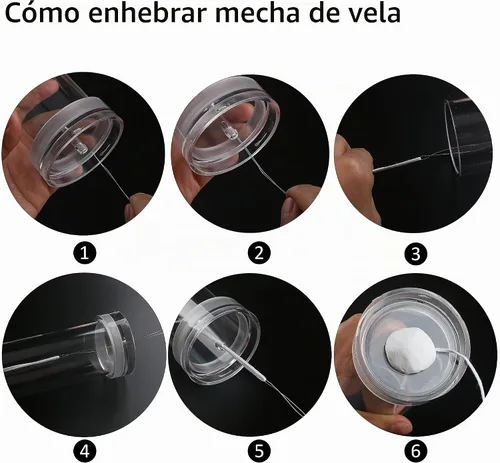 Vista 6 de MILIVIXAY 4 moldes de plástico para velas, incluyendo moldes de pilar, cilindro, rectángulo y esfera para cera de abejas