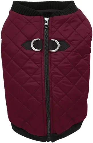 Vista 21 de Gooby – Chaleco de moda para perro, chaqueta negra, talla XS – cálido chaleco bomber con cremallera y doble anillo en D para correa – suéter