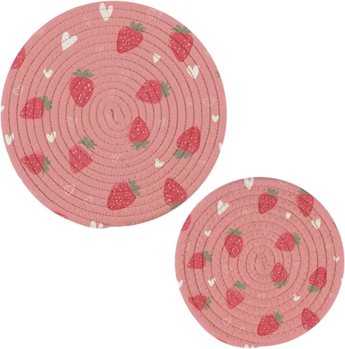 Vista 14 de Naanle Juego de salvamanteles de algodón moderno con diseño de estrellas y bandera de Estados Unidos para el 4 de julio, 2 posavasos redondos