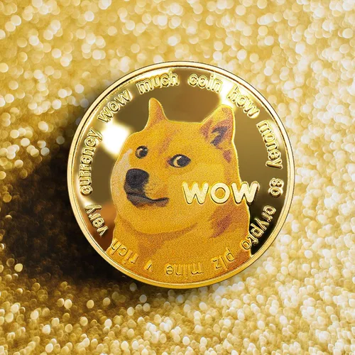 Vista 5 de Colección de monedas Dogecoin, moneda virtual de perrito, moneda Shiba Inu chapada en oro y plata conmemorativa Ccoin
