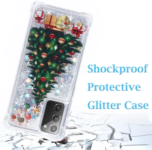 Vista 5 de Funda para Galaxy Note 20, con purpurina flotante líquida y suave, cojín de TPU suave de lujo, a la moda, linda funda para Samsung Galaxy Note 20