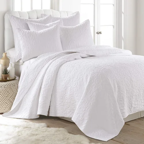 Vista 13 de Levtex Home - Sherbourne Black Stitch - Funda acolchada estándar - Medallón acolchado blanco con puntada negra - Algodón/Poliéster Puntada negra
