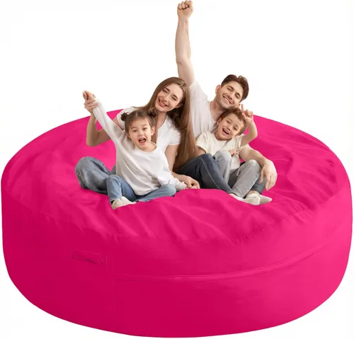 Vista 62 de HABUTWAY Silla de Puf de 2 Pies, Puf de 2' de Sillones Pequeños con Relleno, Silla de Puf en Forma de Lágrima de Terciopelo Ultra Suave con Funda