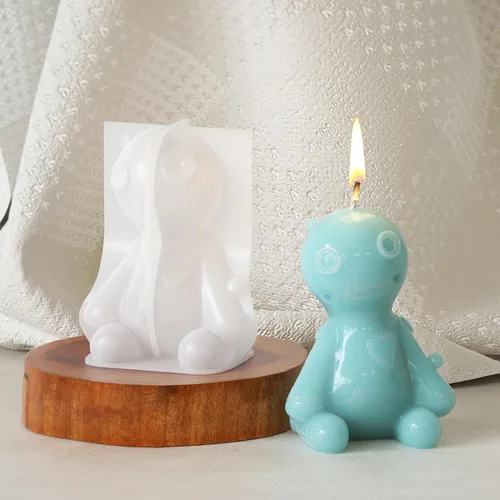 Vista 7 de Molde de silicona de vela de muñeca animal para fundición de resina y fabricación de velas