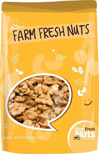 Vista 10 de Mitades y piezas de nueces de California sin cáscara cruda (1 libra), se compara con nueces orgánicas, gran fuente de Omega 3, aptas para veganas