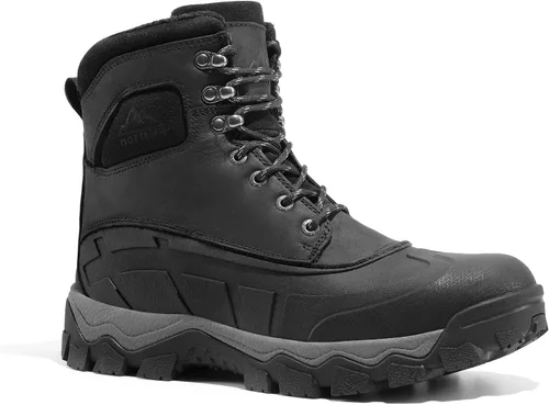Vista 8 de NORTIV 8 Botas de invierno para hombre, aisladas, impermeables, botas de senderismo para nieve