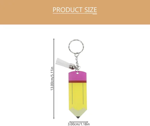 Vista 6 de EXCEART 6 llaveros con borlas en blanco para manualidades, regalos de mujer, llavero de dibujos animados, llavero de borla, llavero de borla