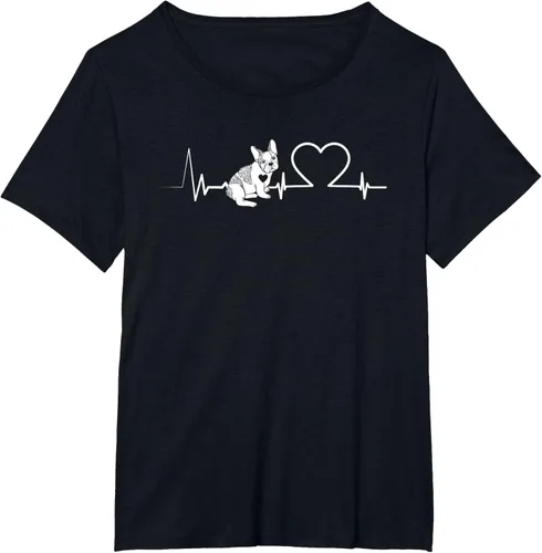 Vista 36 de Heartbeat Bulldog francés Camiseta de propietario de perros Frenchie, Negro