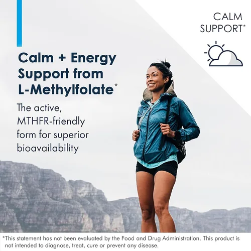 Vista 4 de Metabolic Maintenance L-metilfolato 10 mg - Apoya una mentalidad saludable - Folato activo para apoyo de metilación y reacciones bioquímicas