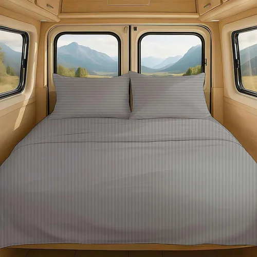 Vista 65 de NON Sticky cotton Juego de sábanas cortas de algodón egipcio de alta calidad para caravana, 4 piezas, bolsillo profundo de 12 pulgadas, suave, fácil