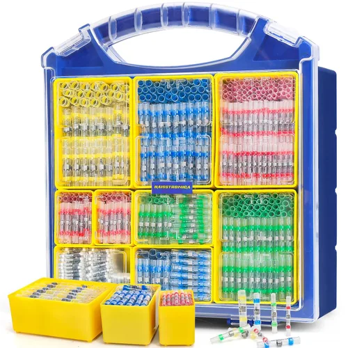 Vista 8 de haisstronica - Kit de 400 conectores de cable de soldadura termoencogible, terminales impermeables para embarcaciones, electricidad, electrónica