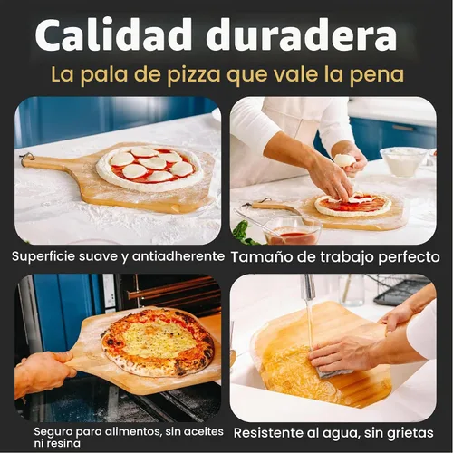 Vista 7 de Hans Grill - Pala de madera de bambú para pizza, paleta de 12 pulgadas para horno