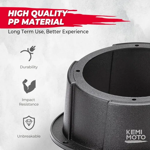 Vista 4 de KEMIMOTO - Carcasa para altavoces en ángulo de 6.5 pulgadas, 1 unidad Universal Speaker Pod for 6.5" Box, Compatible with UTVs, RVs, Cars, Boats