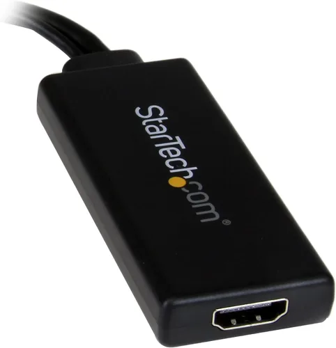 Vista 2 de StarTech Adaptador VGA a HDMI con audio USB - Convertidor VGA a HDMI para su portátil/PC a HDTV - Conector AV a HDMI (VGA2HDU), negro