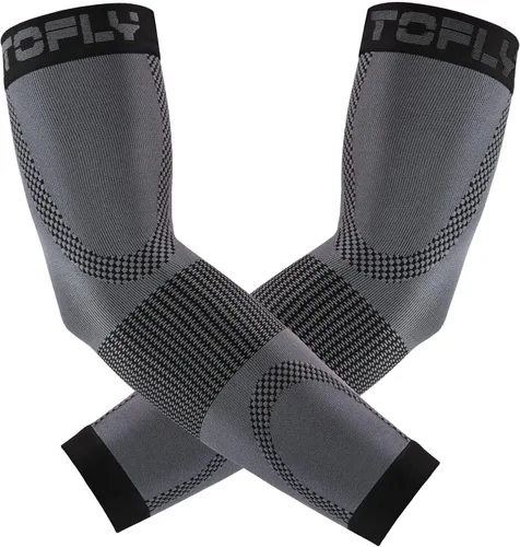 Vista 7 de TOFLY Coderas de compresión para hombres y mujeres (1 par), 20-30 mmHg, soporte de compresión graduado para codo de tenis, tendinitis, linfedema