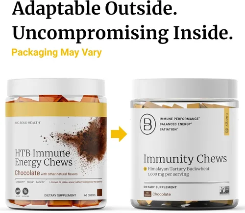 Vista 8 de BIG BOLD HEALTH HTB Immunity Chews - Suplemento orgánico de trigo sarraceno tartario del Himalaya para apoyar la energía natural y la función
