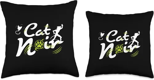 Vista 3 de Miraculous Ladybug Cat Noir - Almohada estilizada para patas, 16 x 16 pulgadas, multicolor
