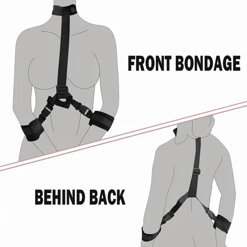 Vista 5 de Bdsm - Juego de cuerdas de sujeción para cama sexual, correas para los ojos vendados, esposas peludas, juego de puños de mano para adultos, adultos