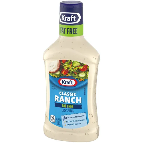 Vista 5 de Kraft Fat Free Classic Ranch Dressing (16 oz Bottles, Pack of 6)