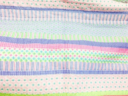 Vista 4 de [Rainbow Flower] Juego de edredón de 2 piezas 100% algodón hipoalergénico para dormitorio, tamaño individual, color rosa