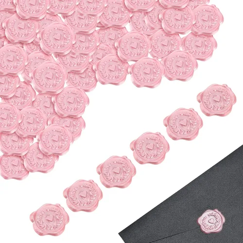 Vista 8 de Calcomanías de sello de cera, calcomanías en relieve de corazón para boda, matrimonio, compromiso, sobre, tarjeta de invitación, baby shower
