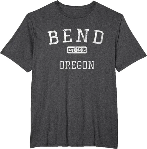 Vista 23 de Bend Oregon OR Camiseta vintage, Negro