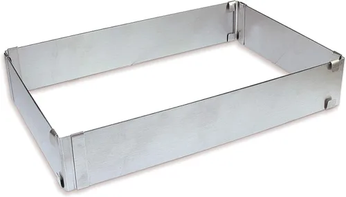 Vista 3 de ScrapCooking Marco rectangular ajustable para tartas, acero inoxidable