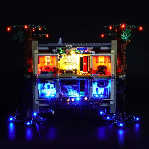 Vista 4 de GEAMENT Kit de luces de versión mejorada para Stranger Things The Upside Down - Compatible con el modelo de bloques de construcción Lego 75810