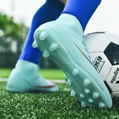 Vista 6 de ASOCO DREAM Zapatos de fútbol para hombre, zapatos de fútbol para terreno firme, entrenamiento profesional, botas de fútbol para interiores