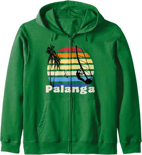 Vista 5 de Palanga Lithuania Windsurfing Windsurf Sudadera con capucha y cremallera para, Negro -, Pequeña