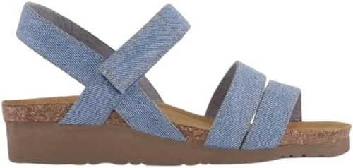 Vista 40 de Naot Kayla sandalia con taco de cuña para mujer Piel de lagarto beige