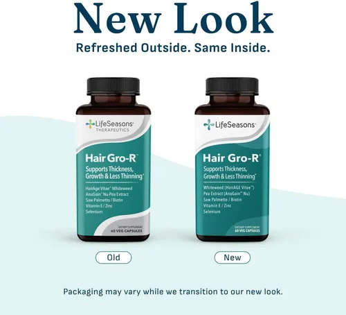 Vista 8 de LifeSeasons Hair Gro-R - Ingredientes clínicamente estudiados - Apoya el crecimiento del grosor y menos adelgazamiento - Reduce la pérdida