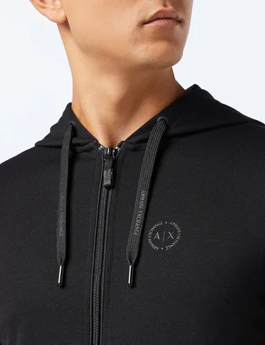 Vista 3 de AX ARMANI EXCHANGE Sudadera básica con capucha y logotipo para hombre