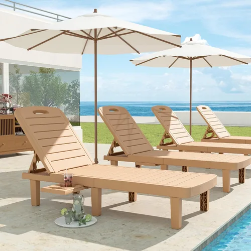 Vista 2 de UDPATIO Silla de salón al aire libre para piscina Tumbonas impermeables