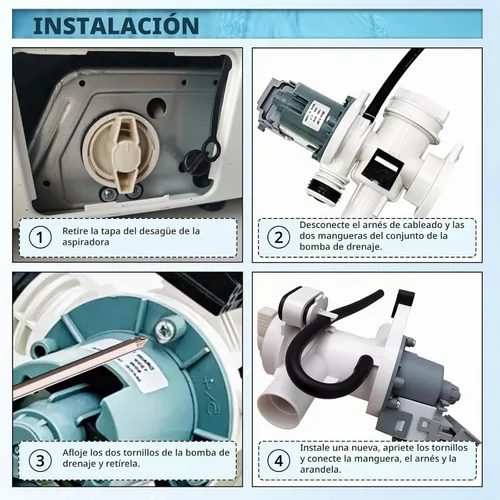 Vista 7 de DC31-00054D PX3516-01 Bomba de drenaje de lavadora para lavadoras Samsung