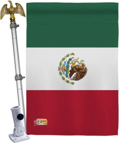 Vista 10 de Nacionalidad México Garden House Banderas Set Regional Nación Internacional Mundo País Particular Área Pequeña Decorativa Patio Banner Doble Cara