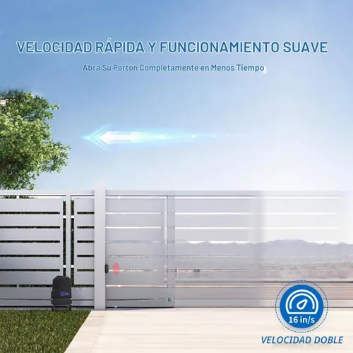 Vista 2 de TOPENS CF800 - Abridor de puerta deslizante rápido con cadena