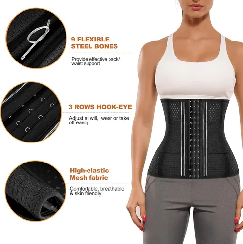Vista 5 de RDSIANE Mujeres Cintura Entrenador Shapewear Control Cinturón Cintura Cincher Cuerpo Shaper Deporte Entrenamiento Faja Underbust Corsé