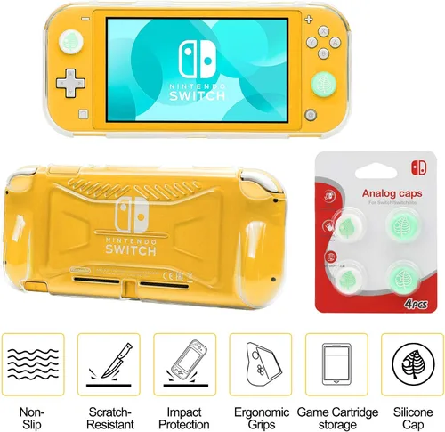 Vista 5 de Switch Lite - Paquete de accesorios con funda de transporte funda de TPU con protector de pantalla base de carga soporte de juego funda de tarjeta